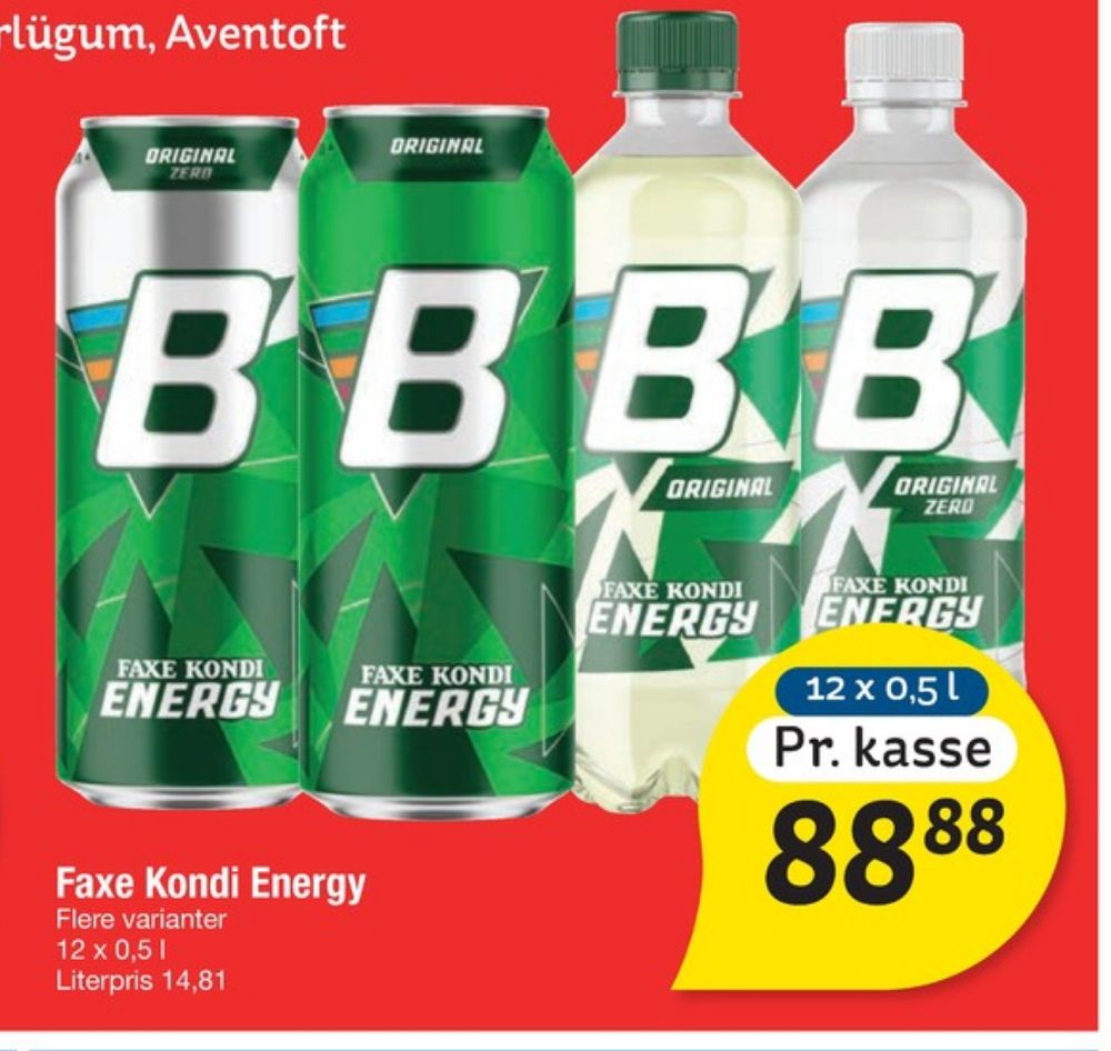 Faxe Kondi Energy, Energidrik 12 pk.
