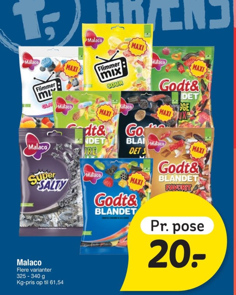 Malaco Godt & Blandet, Slikposer