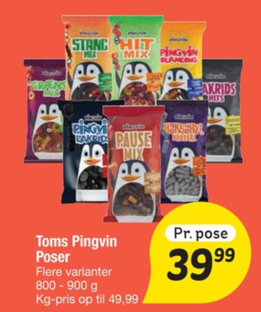 Toms Pingvin Pingvin Lakrids, Slikposer