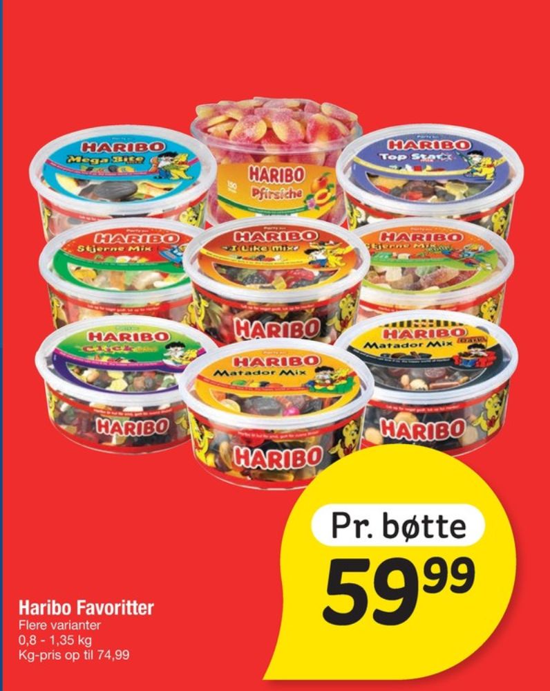 Haribo Pfirsiche, Slikbøtter