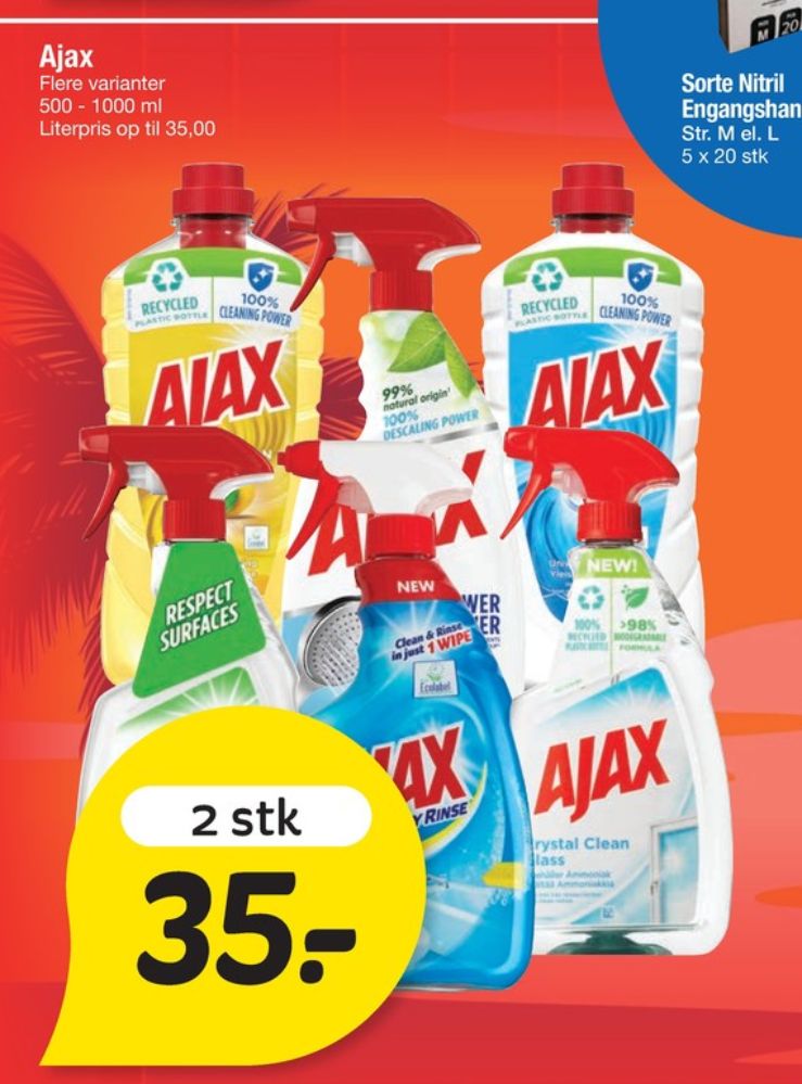 Ajax, Rengøring - universal