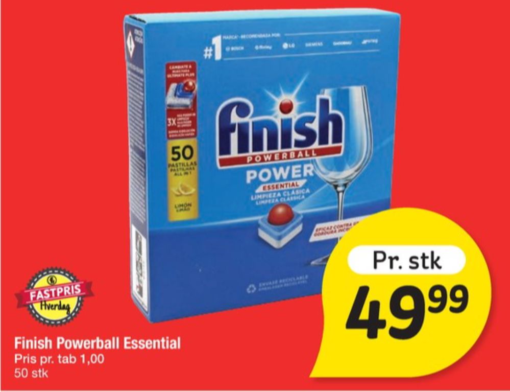 Finish, Maskinopvask-tabs