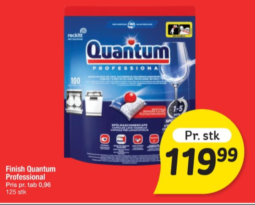 Finish Quantum, Maskinopvask-tabs