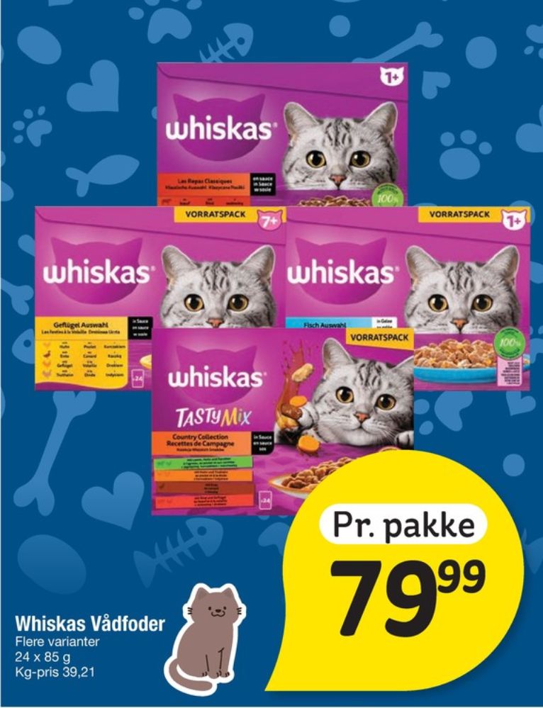 Whiskas, Kattefoder