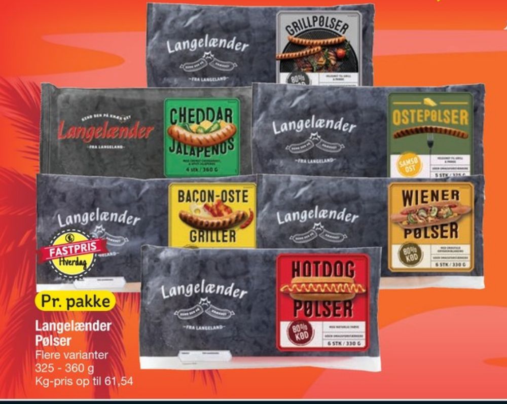 Langelænder, Cheddar Jalapenos Pølser