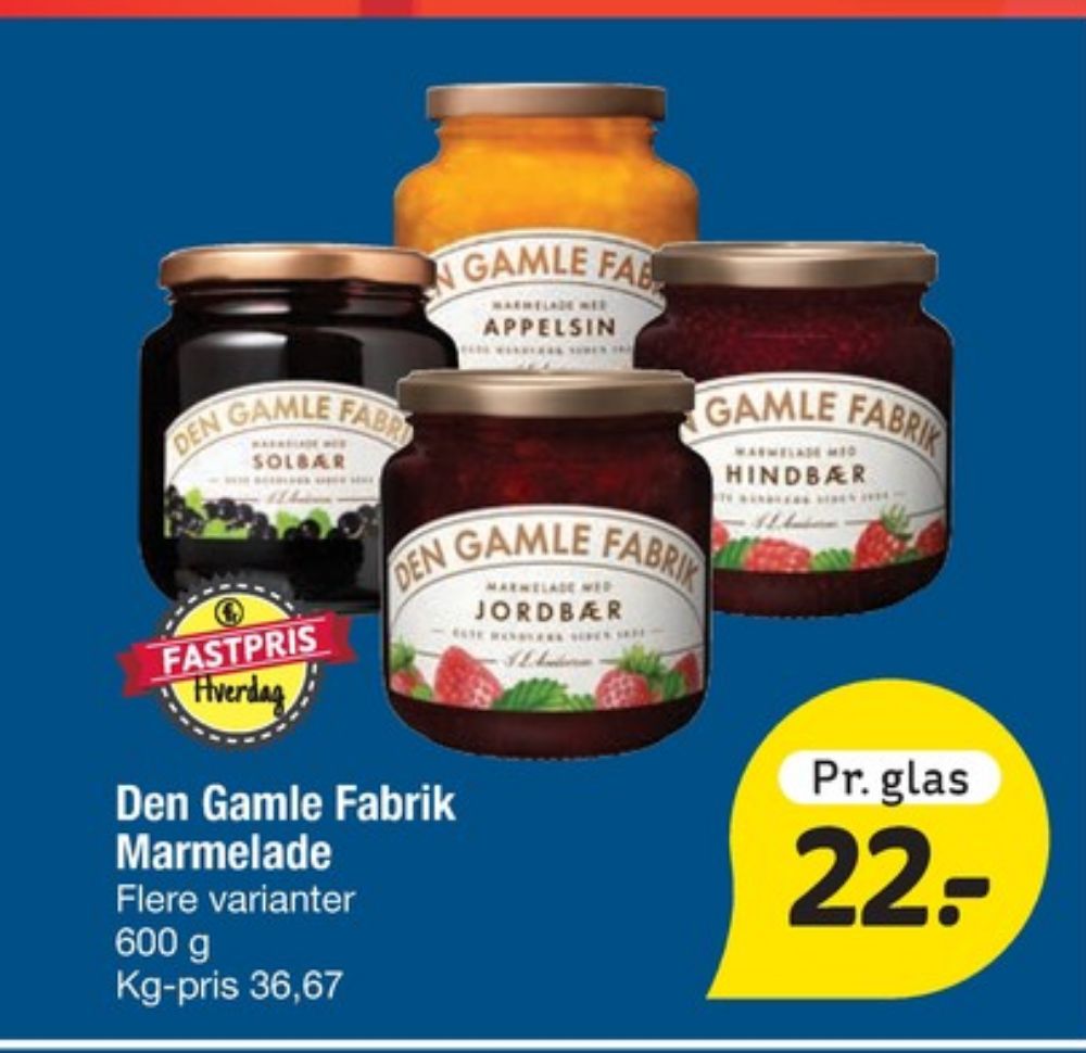 Den Gamle Fabrik, Solbærmarmelade
