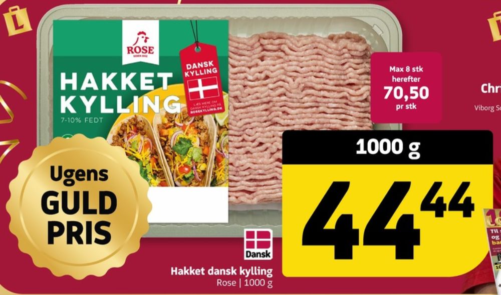 Rose, Hakket kylling 7-10%