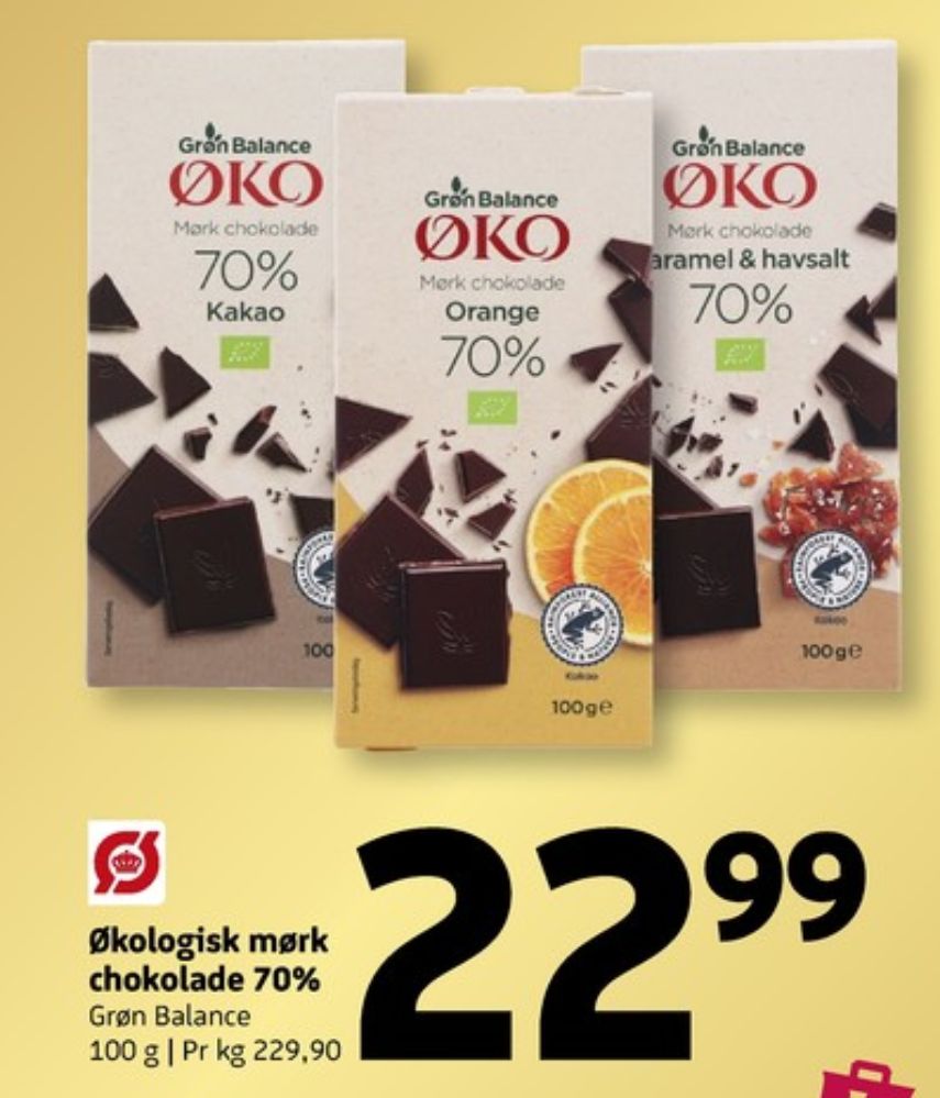Grøn Balance, Chokoladeplade 70% Orange
