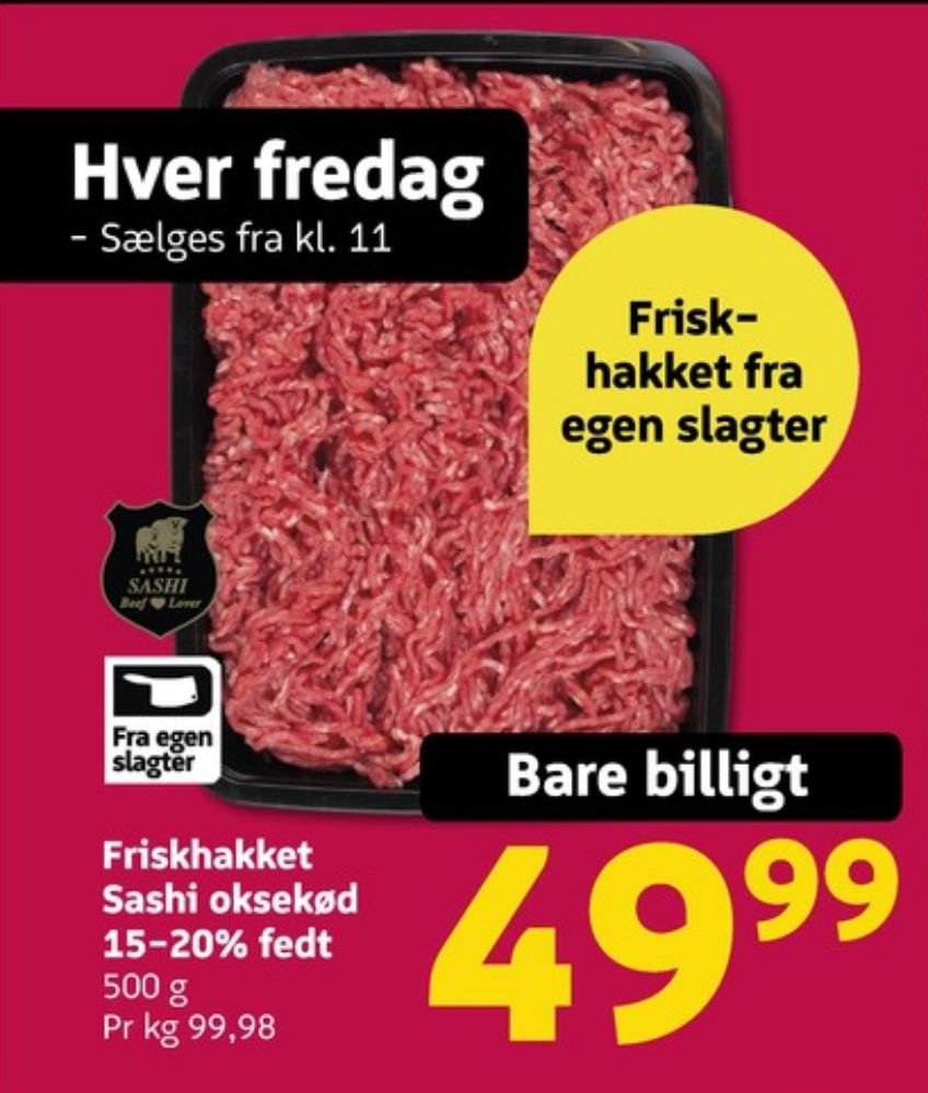 Hakket oksekød 15-20%