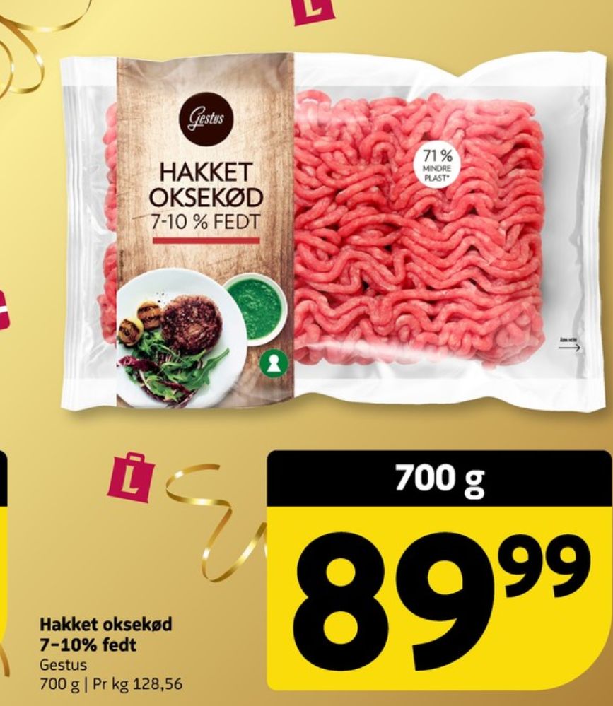 Gestus, Hakket oksekød 7-10%