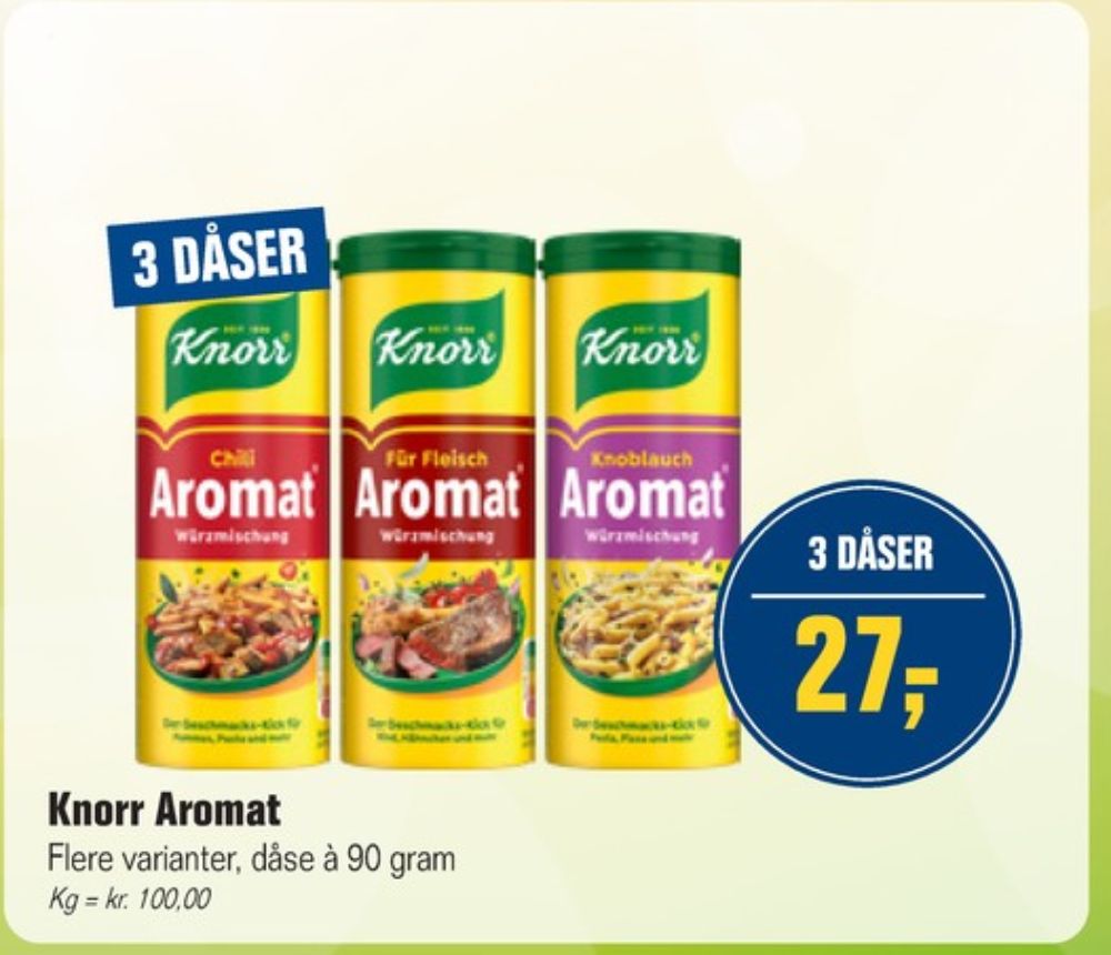 Knorr, Aromat