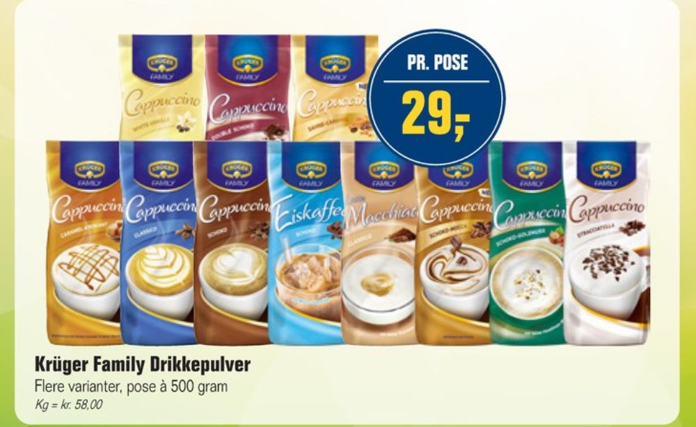 Krüger Cappuccino Double Schoko, Instant Kaffe