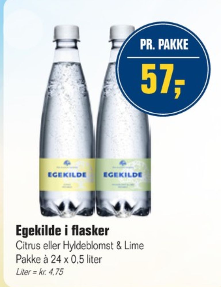 Egekilde Hyldeblomst-Lime, Mineralvand med brus 24 pk.