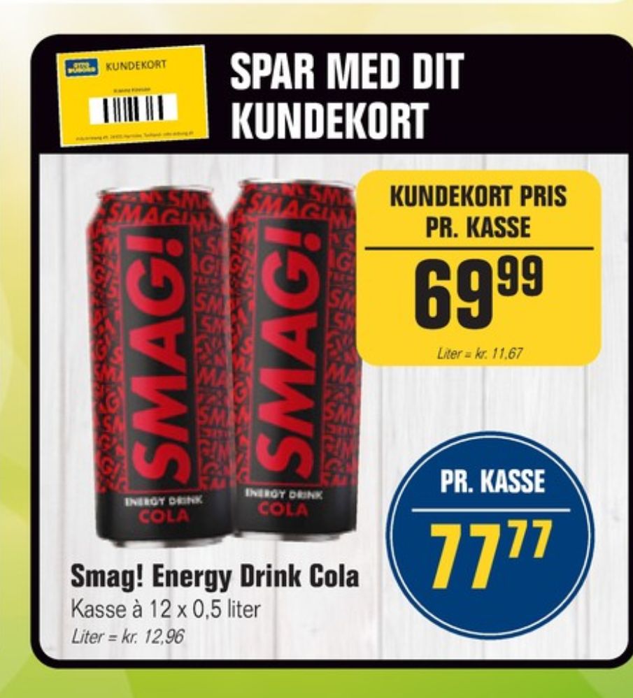 Smag! Cola, Energidrik 12 pk.