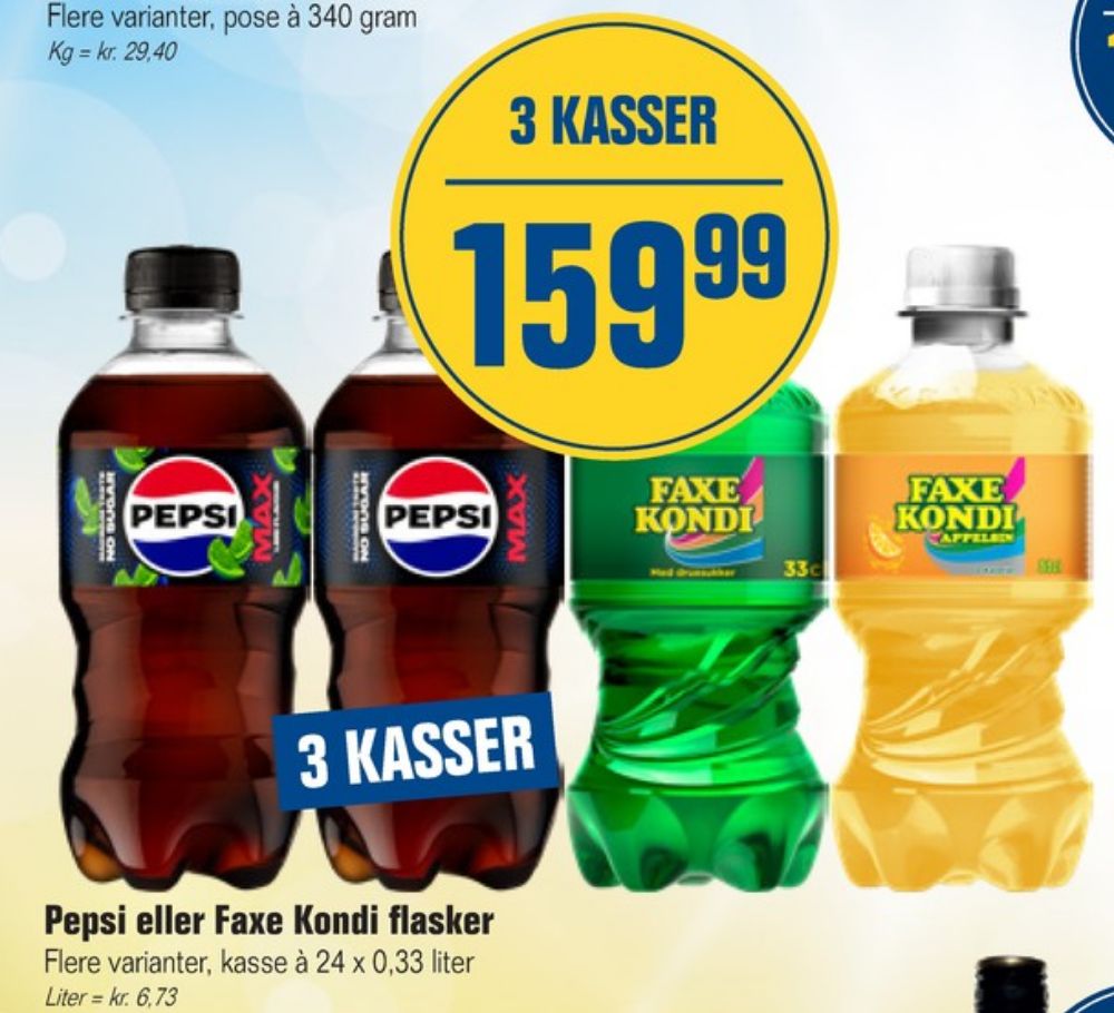 Faxe Kondi 0 Kalorier Appelsin, Appelsinsodavand 24 pk.