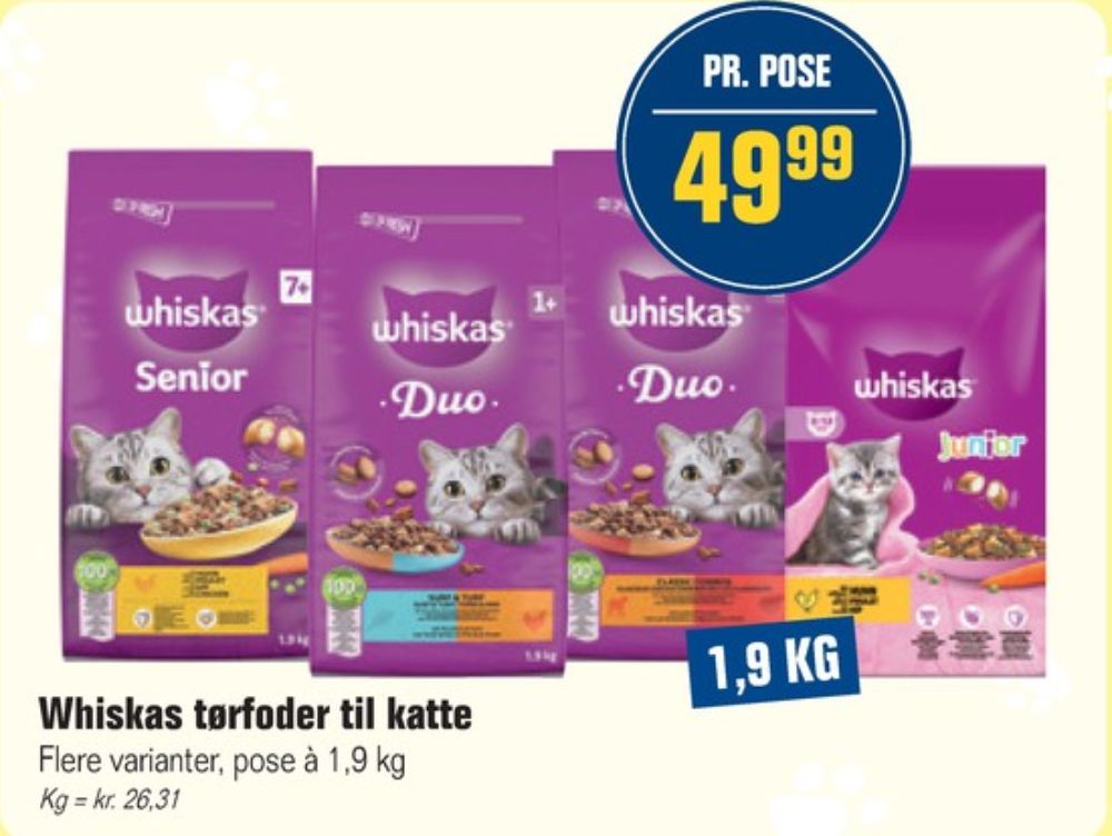 Whiskas, Kattefoder