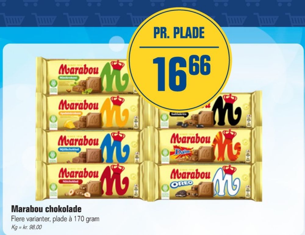 Marabou Oreo, Chokoladeplade 