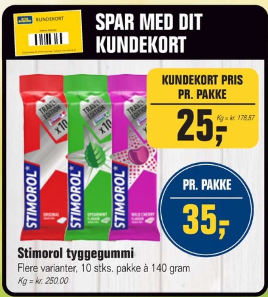 Stimorol, Tyggegummi