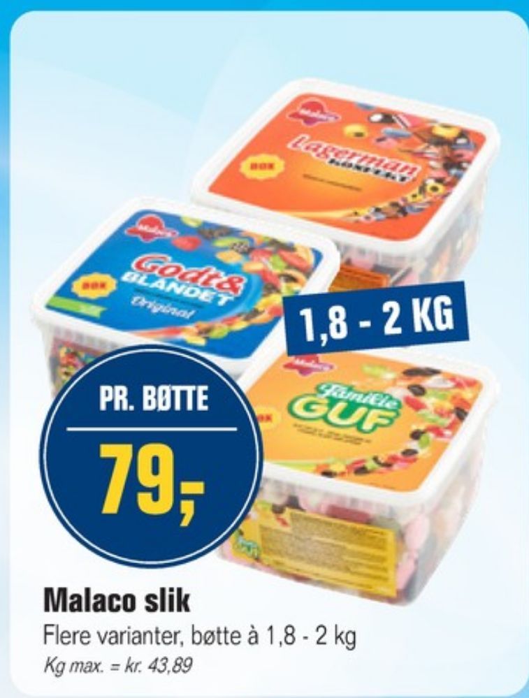 Malaco Lagerman Konfekt, Slikbøtter