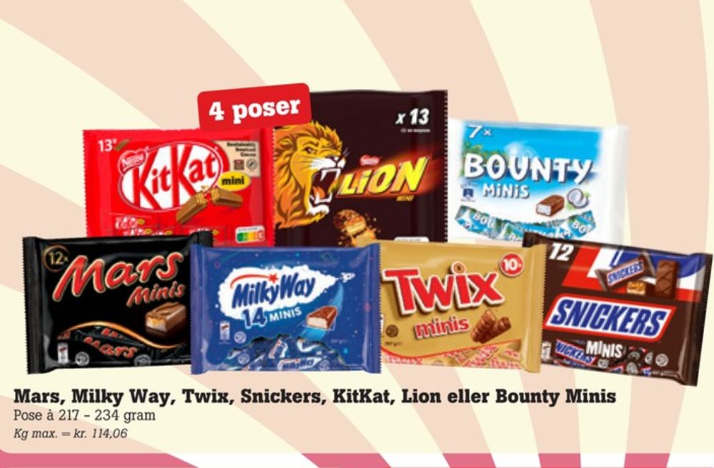 Bounty Minis, Chokoladebar