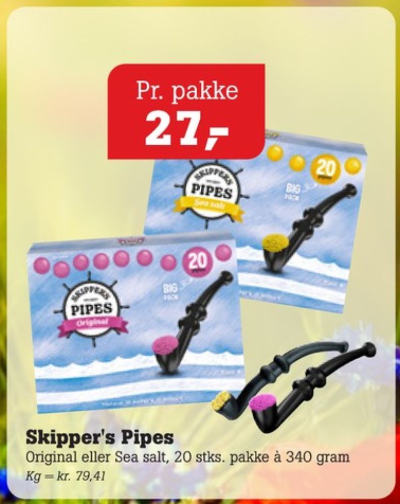 Skippers Pipes, Lakridspiber