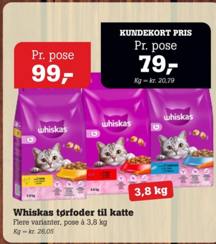 Whiskas, Kattefoder