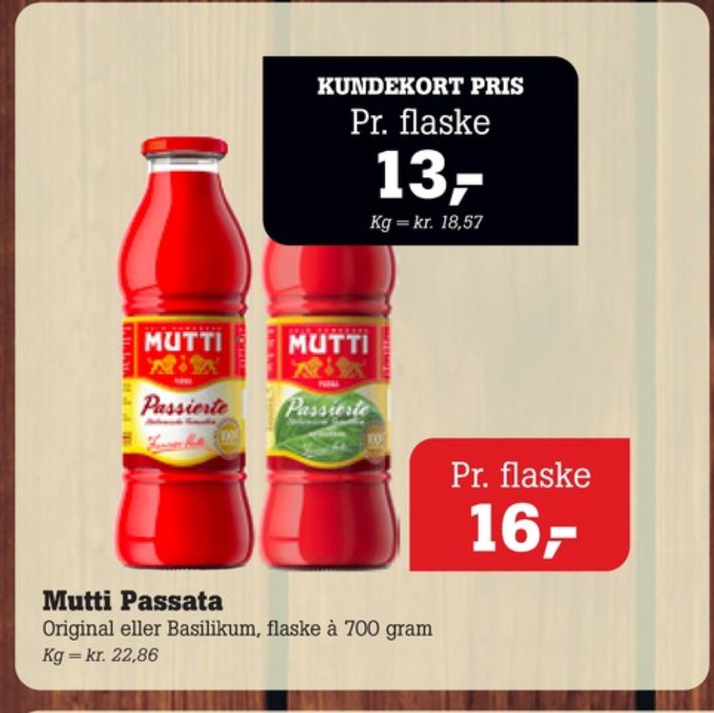 Mutti, Passata