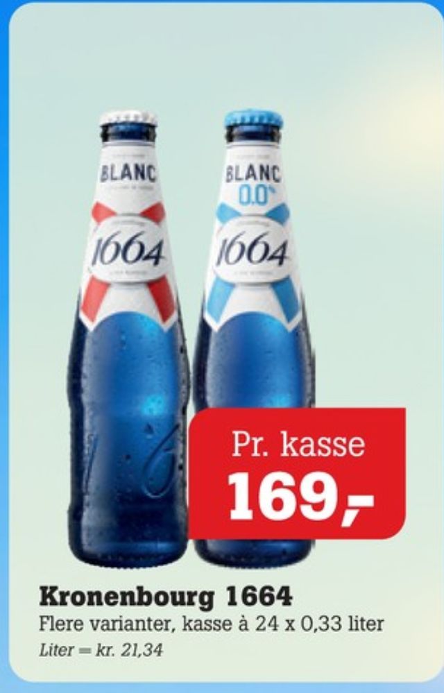 Kronenbourg 1664 Blanc 0,0%, Øl - Alkoholfri 24 pk.