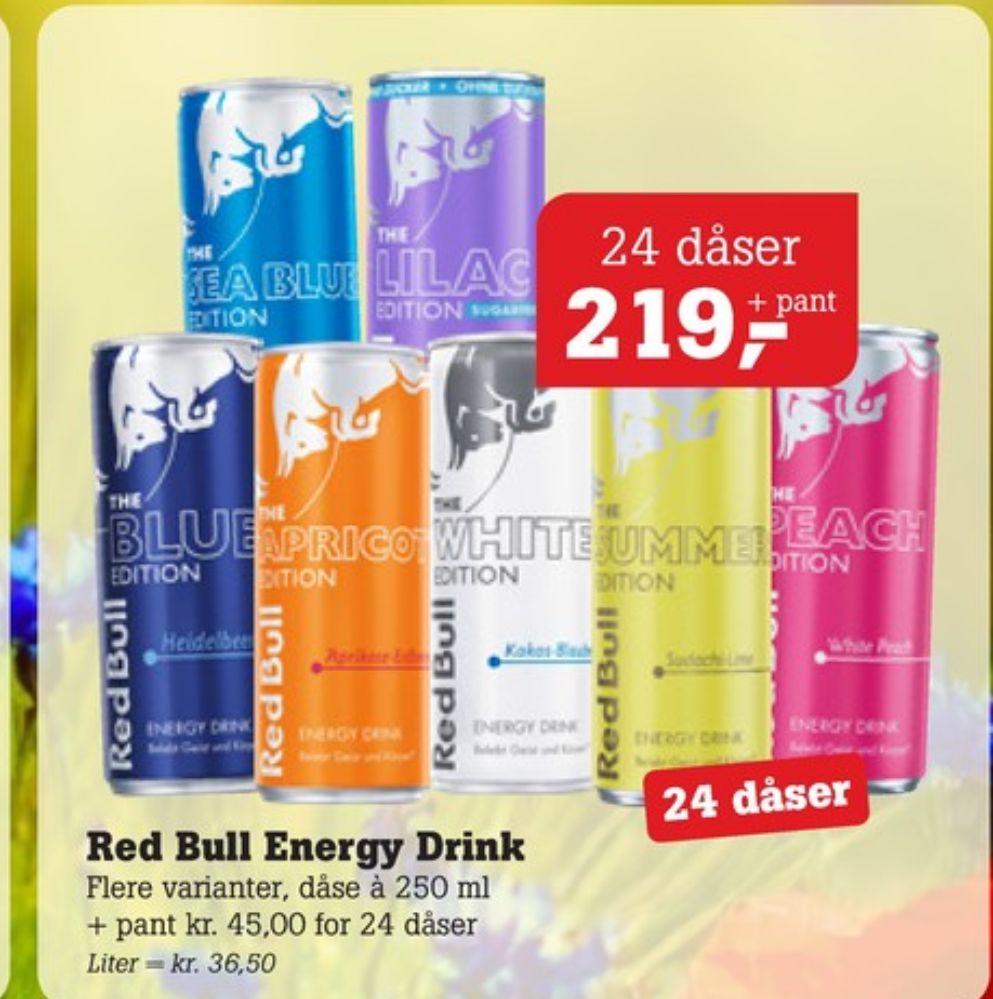 Red Bull The Sea Blue Edition, Energidrik 24 pk.