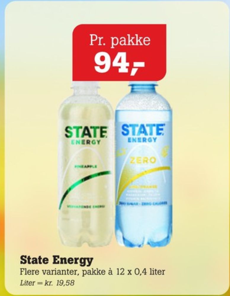 STATE Pineapple, Energidrik 12 pk.
