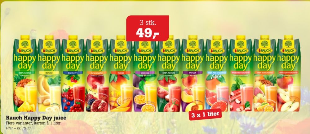 Rauch Happy day, Granatæblejuice