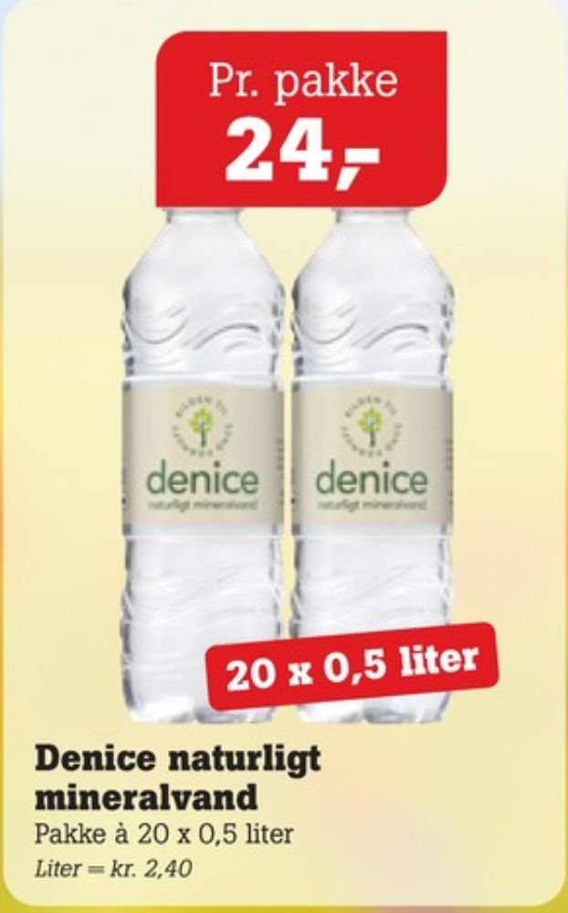 Denice, Kildevand 20 pk.