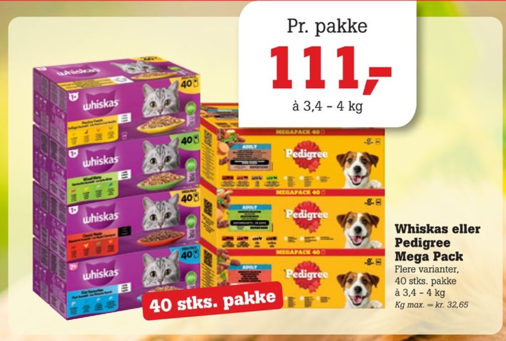 Whiskas, Kattefoder