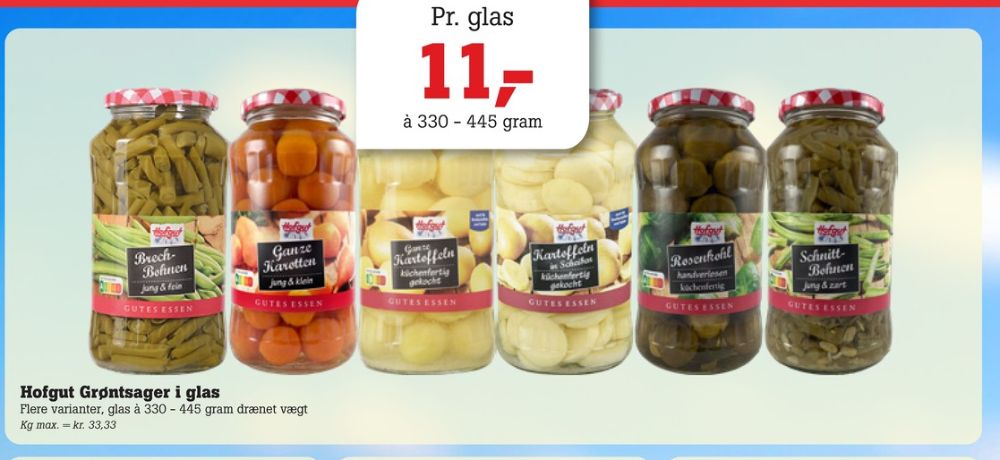 Hofgut, Agurker syltet