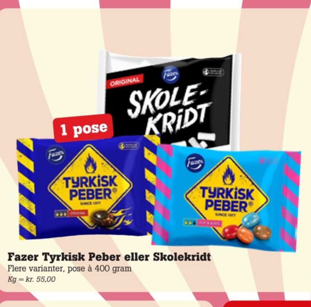 Fazer Tyrkisk Peber, Bolsjer