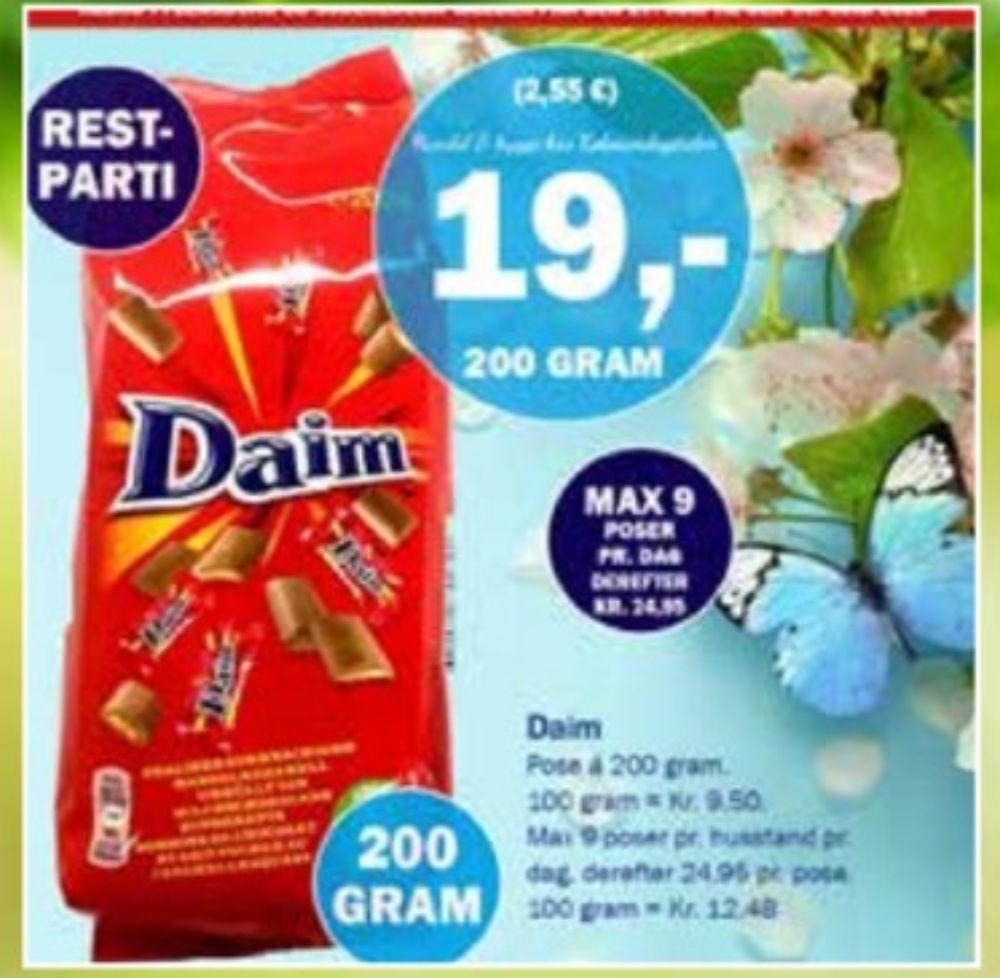 Daim, Dessertchokolade