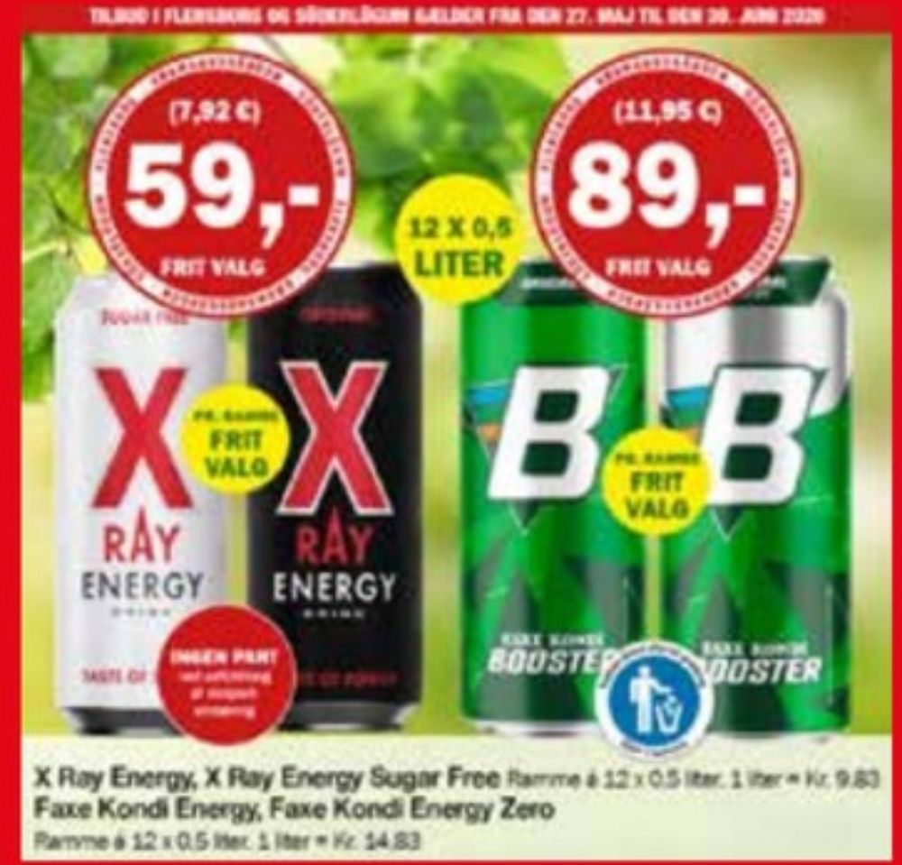 Faxe Kondi Booster , Energidrik 12 pk.