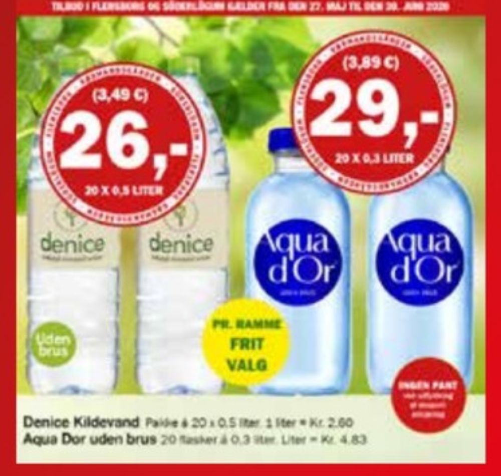 Denice, Kildevand 20 pk.