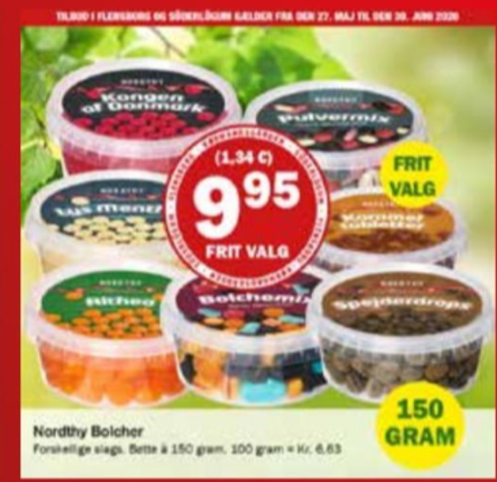 Nordthy Lys Menthol, Bolsjer