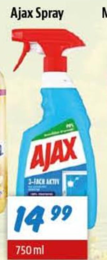 Ajax Glass Multi Action, Rengøring - glas