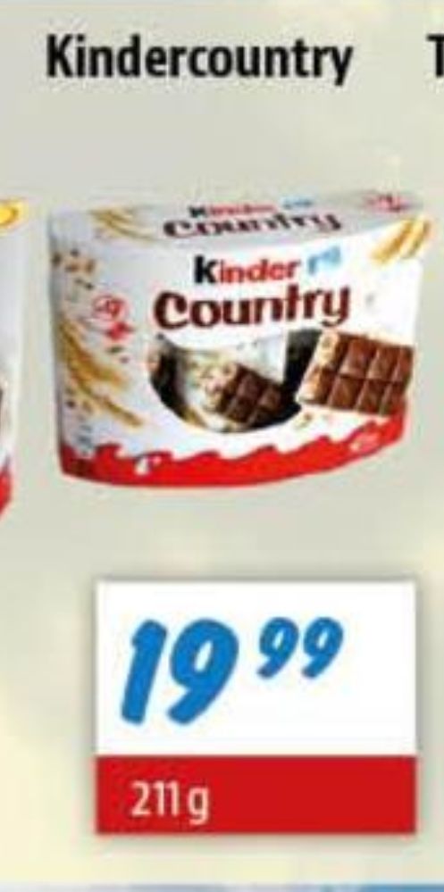 Kinder Country, Chokoladestænger