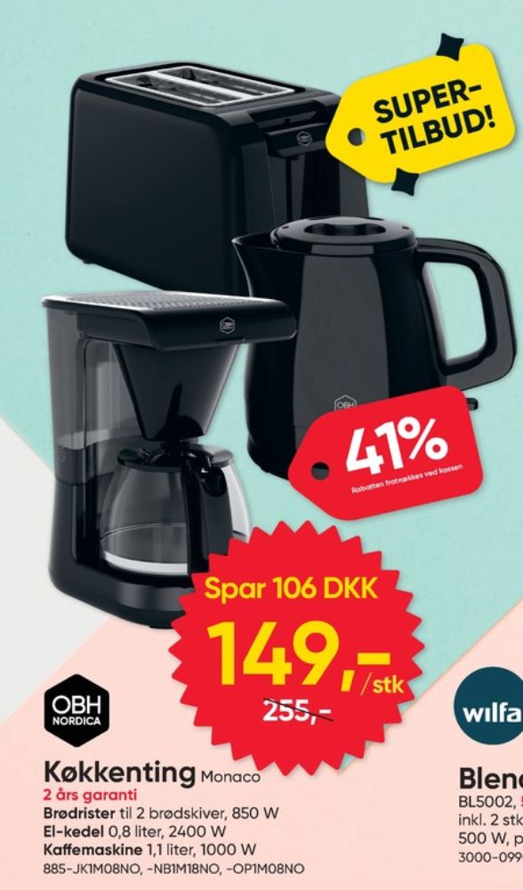 OBH Nordica, Kaffemaskine