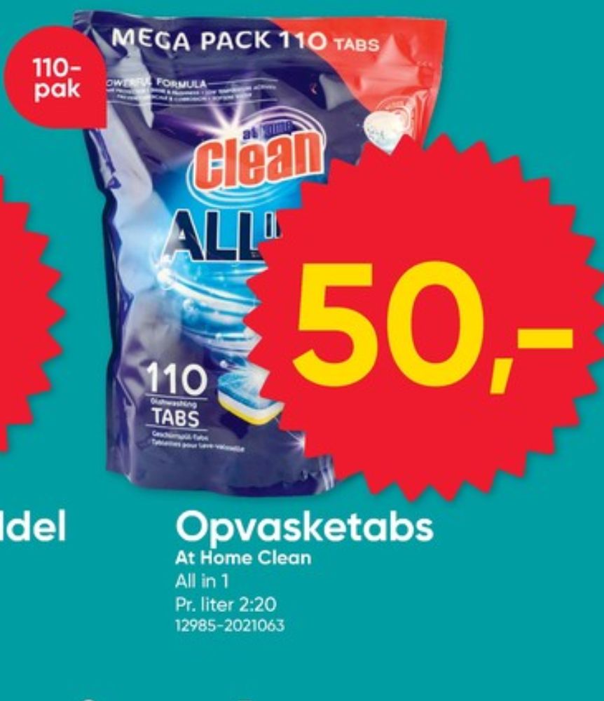 at home CLEAN, Maskinopvask-tabs