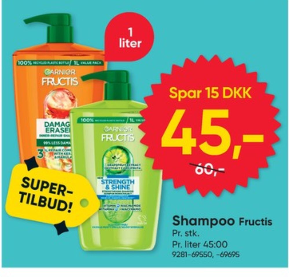 Garnier Fructis, Shampoo