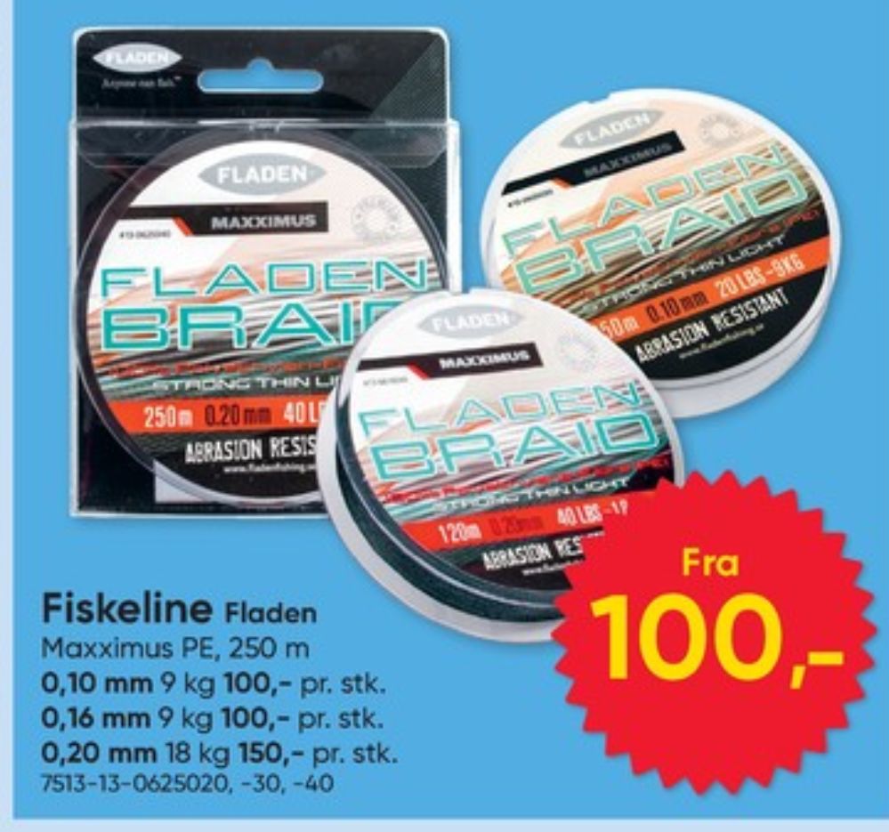 Fladen, Fiskeline
