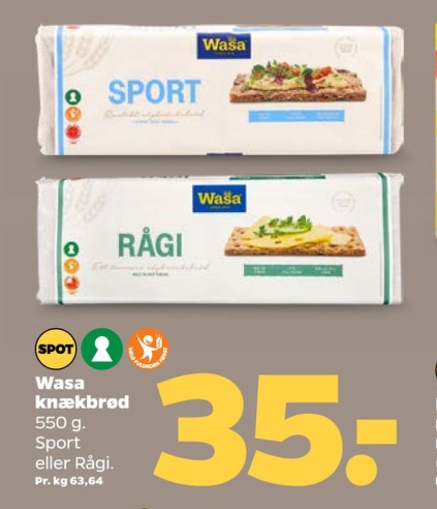 Wasa, Sport knækbrød