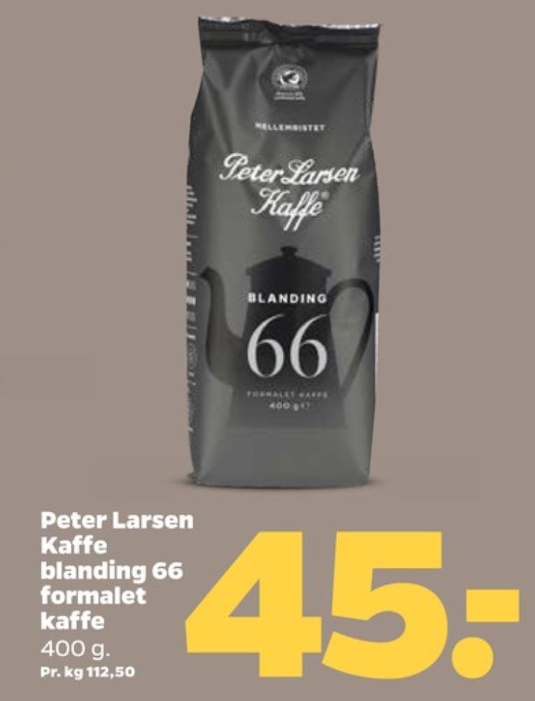 Peter Larsen Blanding 66, Kaffe Formalet