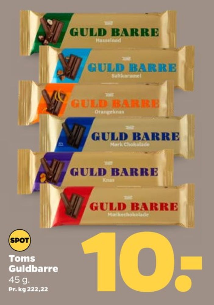 Toms Guldbarre, Chokoladebar Hasselnød