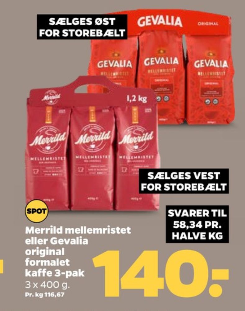 Gevalia Original, Kaffe Formalet
