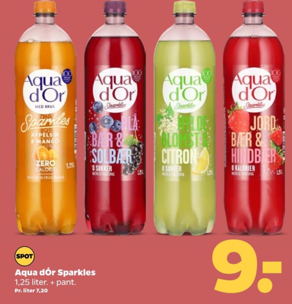 Aqua d'Or Sparkles, Mineralvand med brus, hyldeblomst og citron